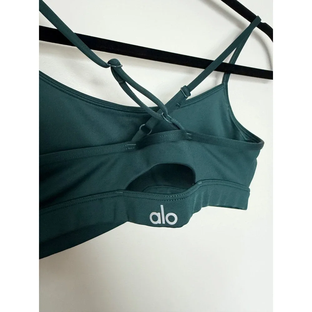 Alo Yoga Airlift High Rise Legging & Intrigue Bra Set Green S